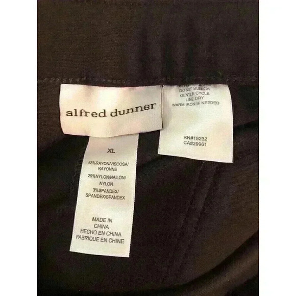 Alfred Dunner Size XL Black Ponte Knit Dress Pants Silver Studs Pockets NWT - Picture 5 of 6